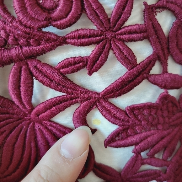 J. Crew Collection Burgundy Floral Dress - Picture 10 of 16